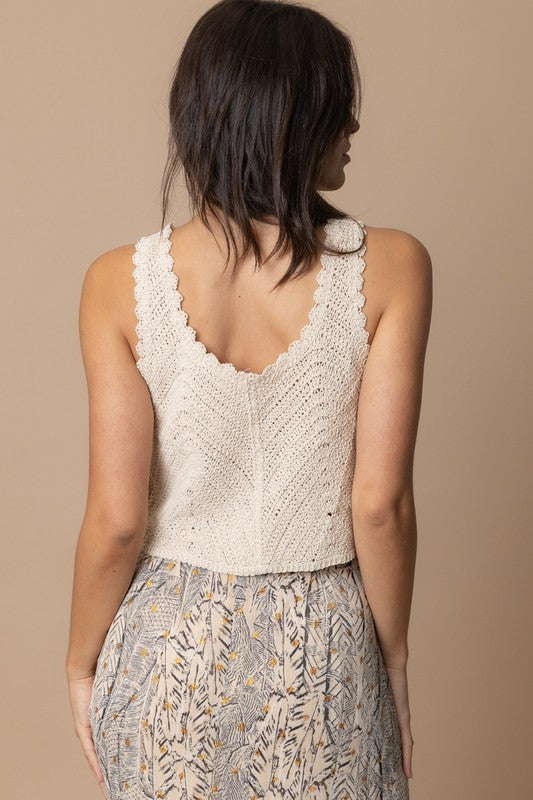 Celeste Crochet Tank Boho Lifestyle